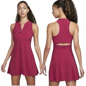 NWT Nike Dri-fit Red Victory Court Tennis Sleeveless Mini Sport Dress M